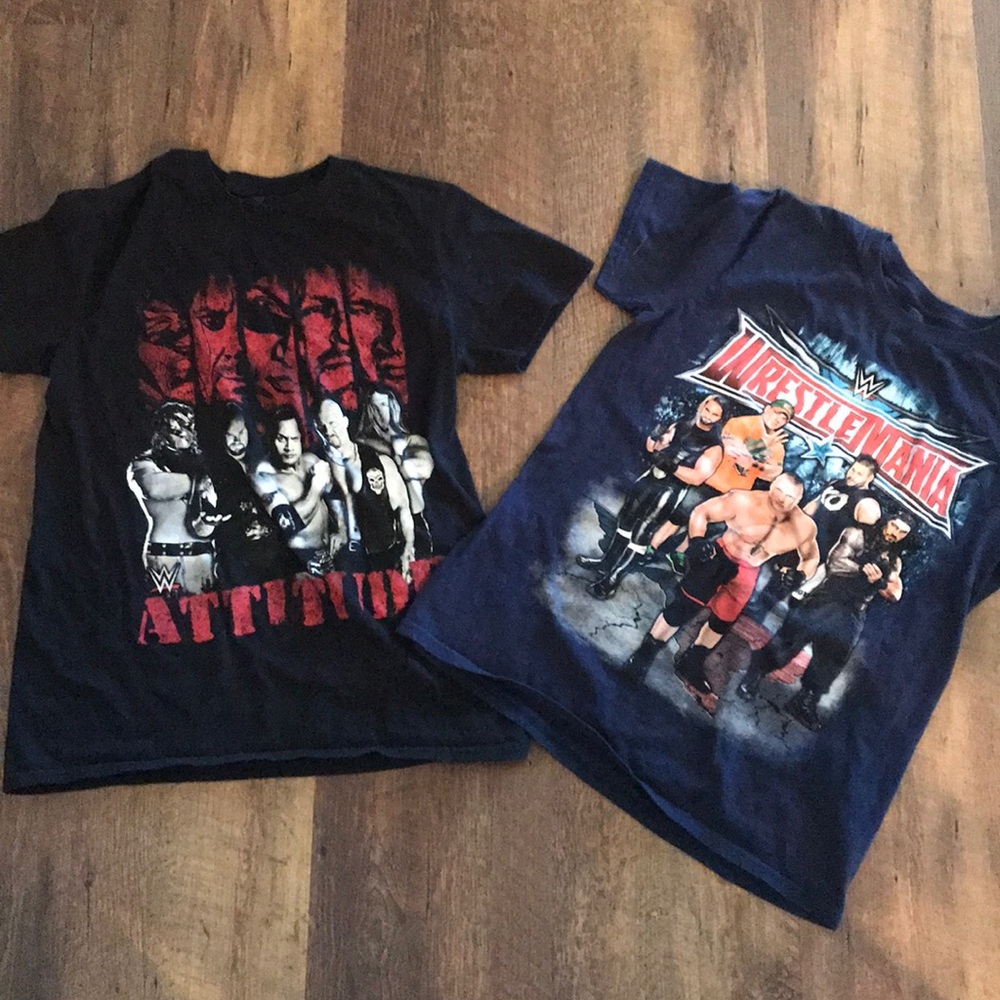 2 WWE kids shirts